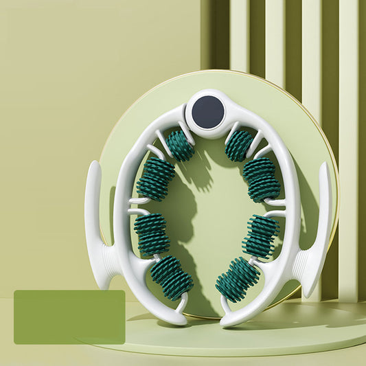 Green U-Shape 360 Degree Massage Roller - Multi-Functional Leg, Arm & Neck Massager for Muscle Relief & Recovery