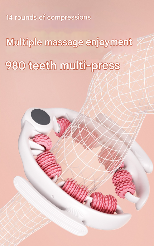 Green U-Shape 360 Degree Massage Roller - Multi-Functional Leg, Arm & Neck Massager for Muscle Relief & Recovery