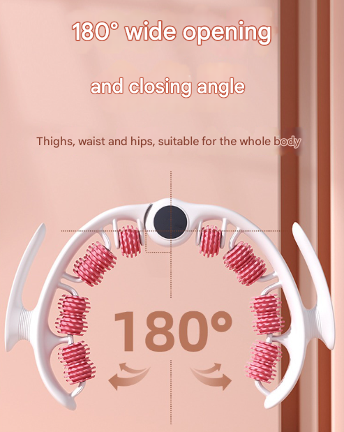 Green U-Shape 360 Degree Massage Roller - Multi-Functional Leg, Arm & Neck Massager for Muscle Relief & Recovery