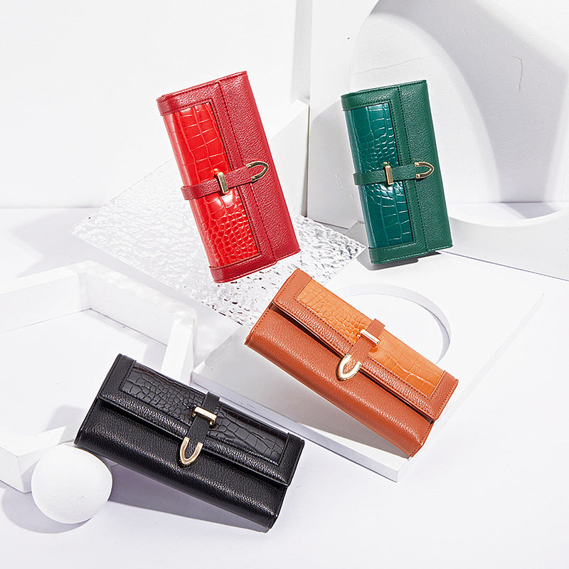 Random Color Surprise Lucky Bag: Random Style Women's Long PU Leather Wallet Mystery Box