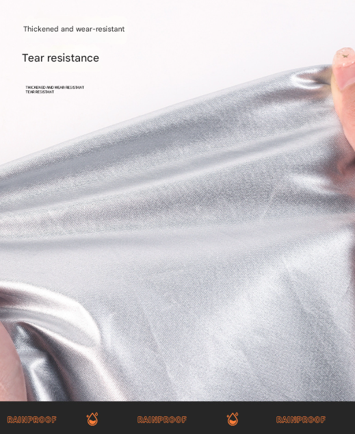 Size XL Black And Orange All-Weather 210D Bicycle Cover - Waterproof & UV-Proof Outdoor Bike Protector with Lock Hole & Storage Bag