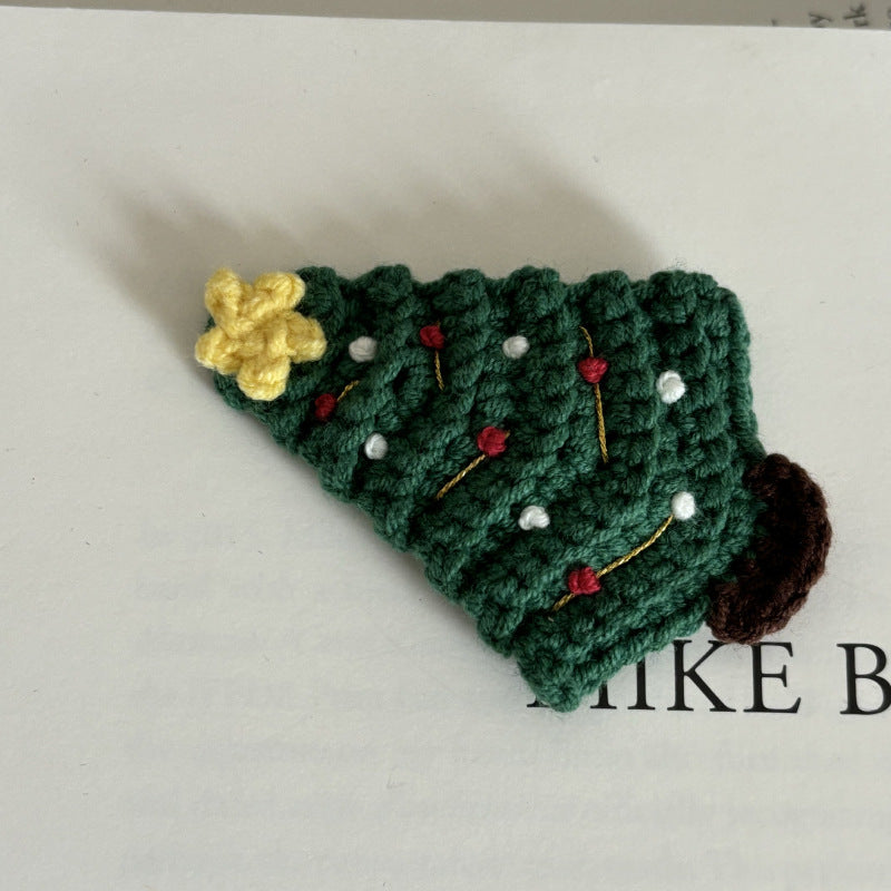 Christmas Collection Hair Clips - Set of 5 Random Main Image Styles, Festive Knitted Tree & Bow BB Clips, Bangs Clips & Hair Accessories
