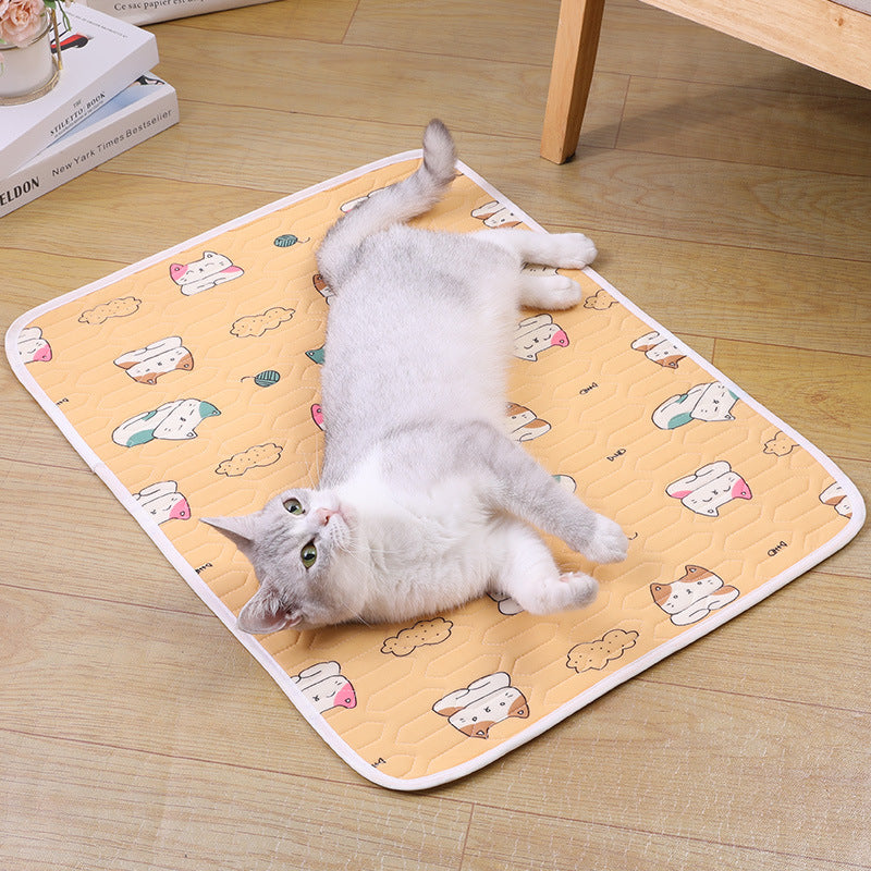 2-Pack Green Dinosaur Pet Summer Cooling Latex Pad (L Size: 60*45cm) - Breathable Ice Silk & Latex-Filled Dog Bed Cat Sleeping Mat with Non-Slip Base