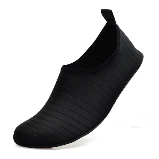 #38/39 Black Quick-Dry Aqua Beach Water Shoes for Men and Women - Slip-On Lightweight Breathable Barefoot Swim Socks