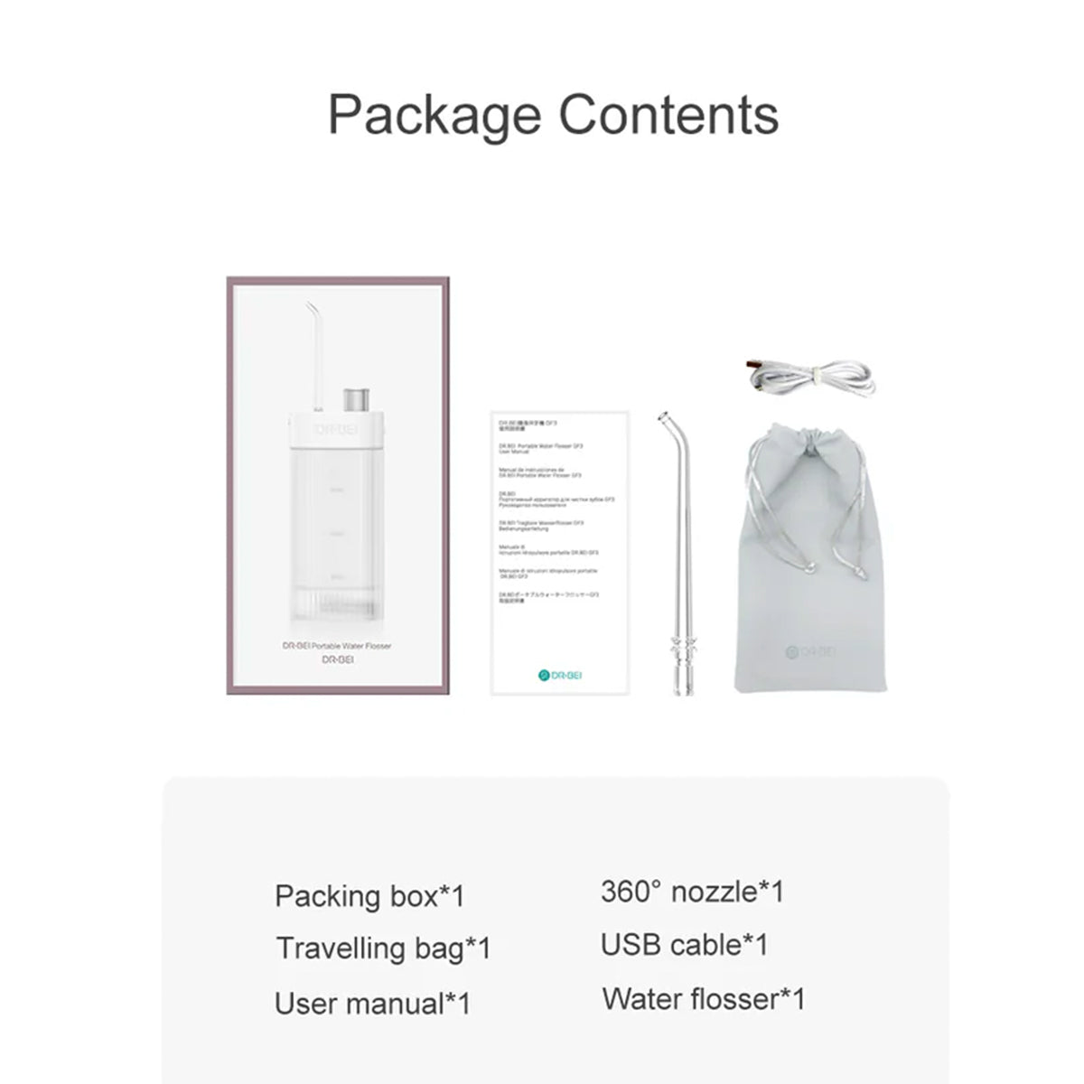 DR.BEI Portable Water Flosser GF3