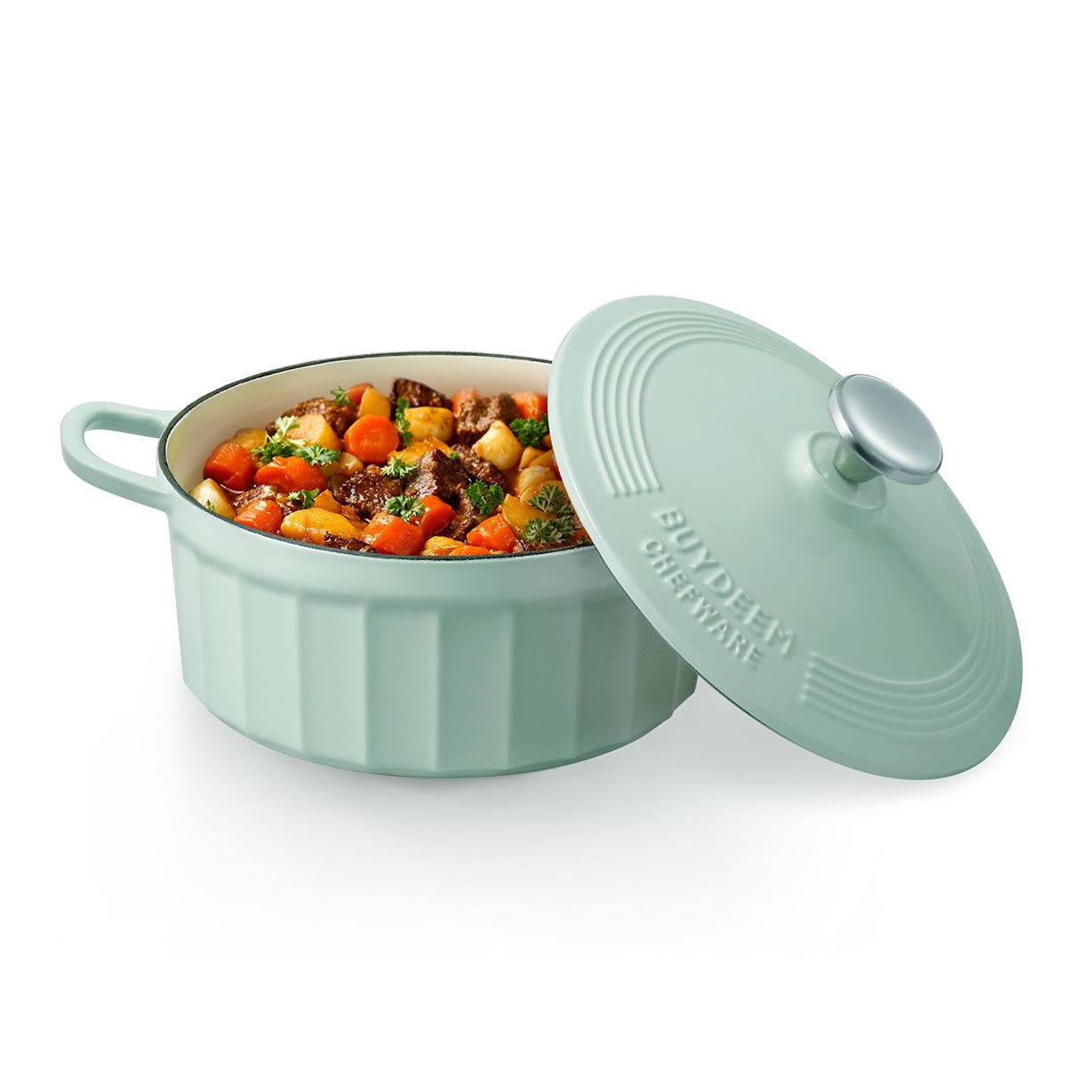 BUYDEEM CP521 Enameled Cast-Iron Dutch Oven