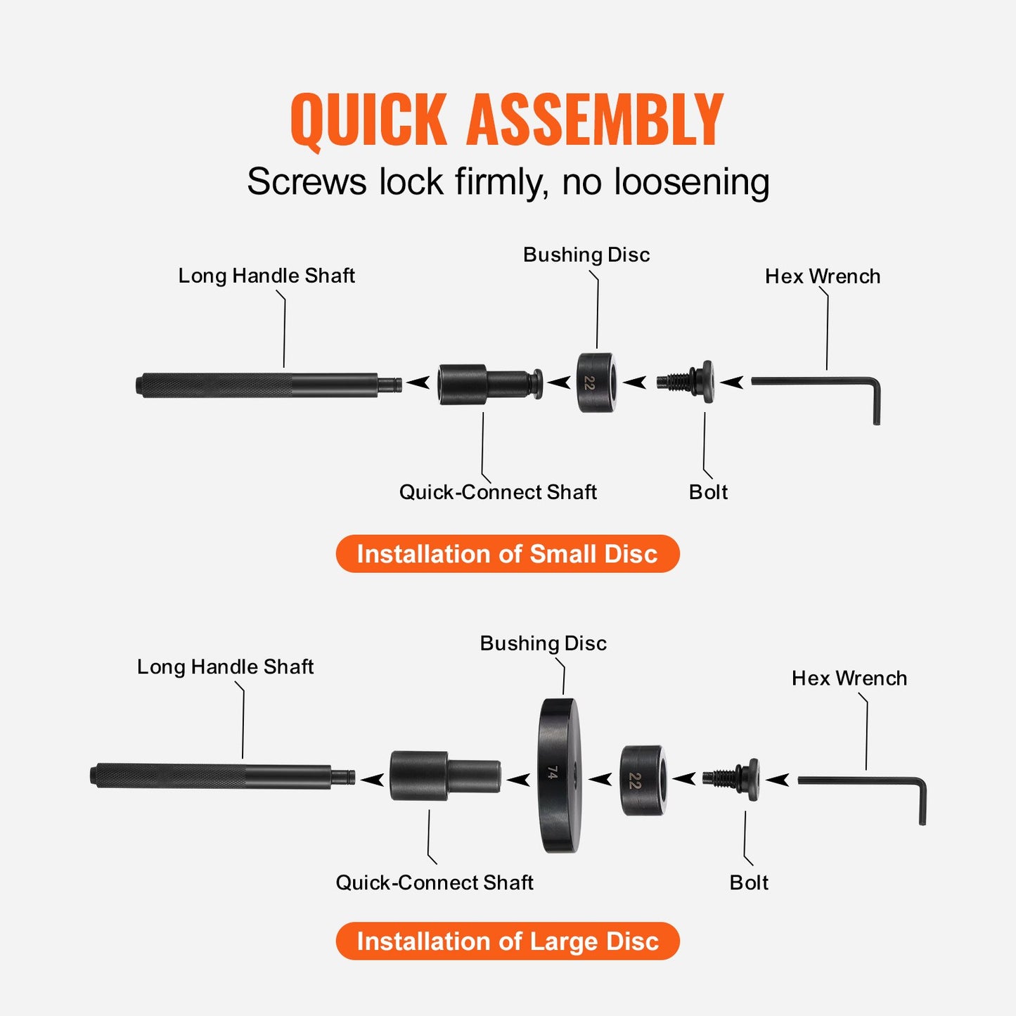 VEVOR 52 Pcs Custom Bushing Press Kit Transmission Wheel Bearing Race Seal Kit