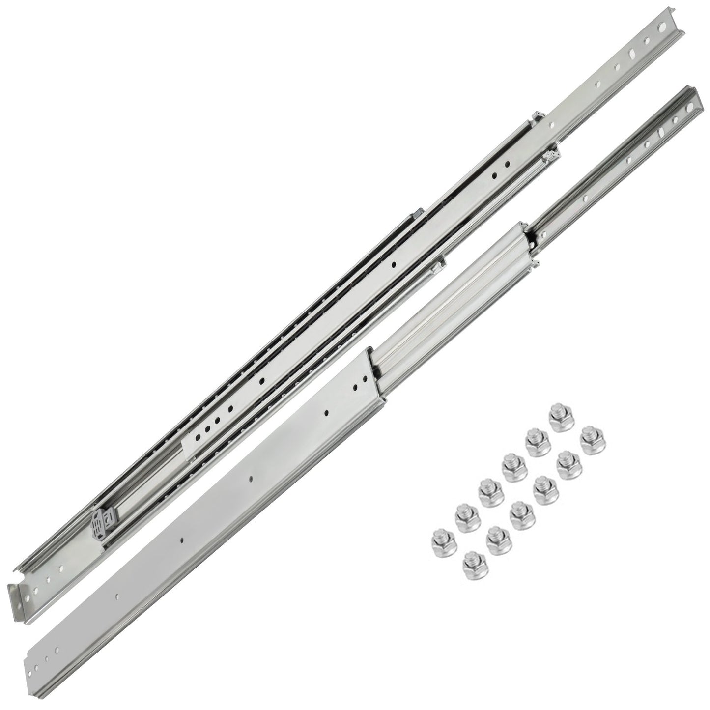 VEVOR Drawer Slide Soft Close Drawer 1Pair 40" Ball Bearing Full Extension 500lb