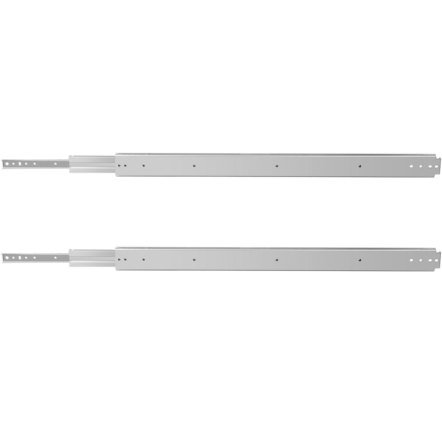 VEVOR Drawer Slides, 1 Pair 42 Inch Heavy Duty Drawer Slides, Ball Bearing Side Mount Drawer Hardware Slides, 500 LBS Load Capacity 3-Section Full Extension Drawer Slides for Smooth Slide, Less Noise