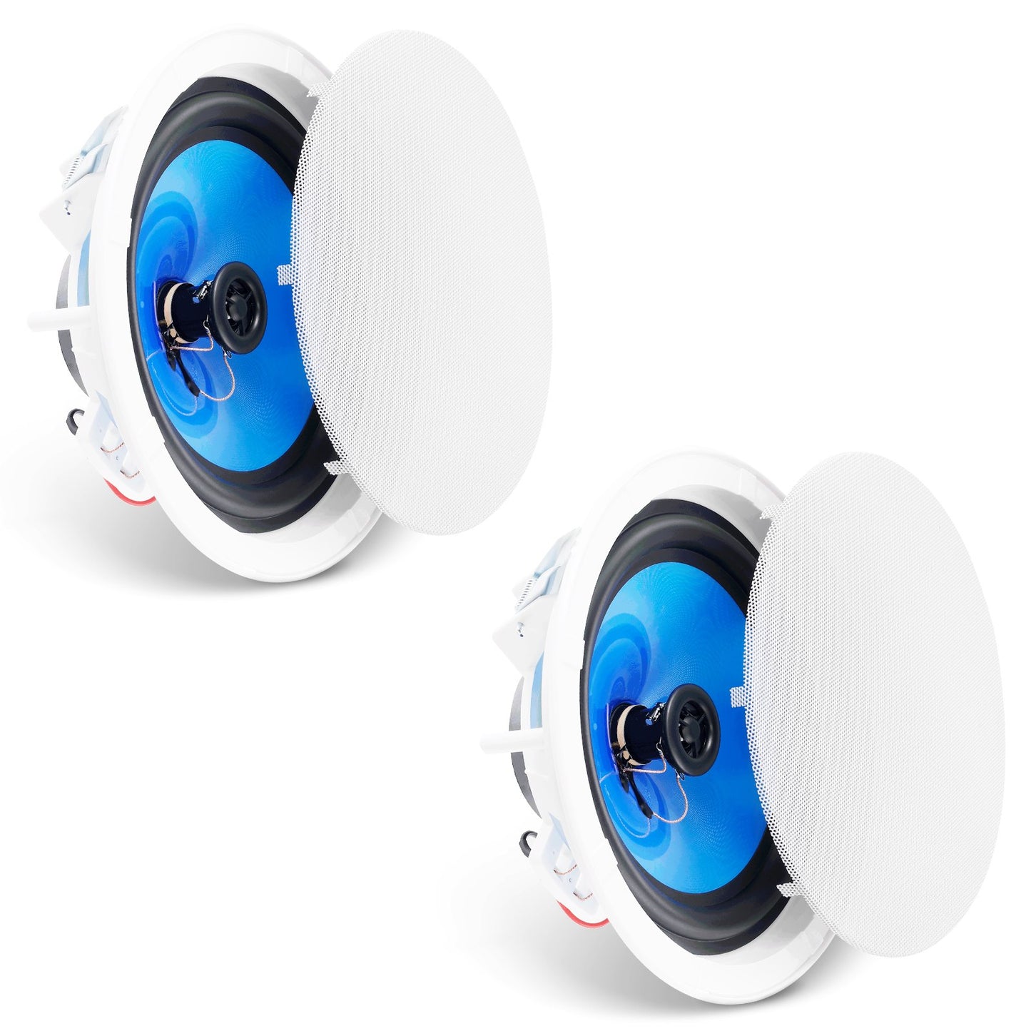 VEVOR 2 PCs 203.2 mm in Ceiling Speakers, 50-Watts, Flush Mount Ceiling & in-Wall Speakers System with Impedance 89dB Sensitivity, for Home Kitchen Living Room Bedroom or Covered Outdoor Porches