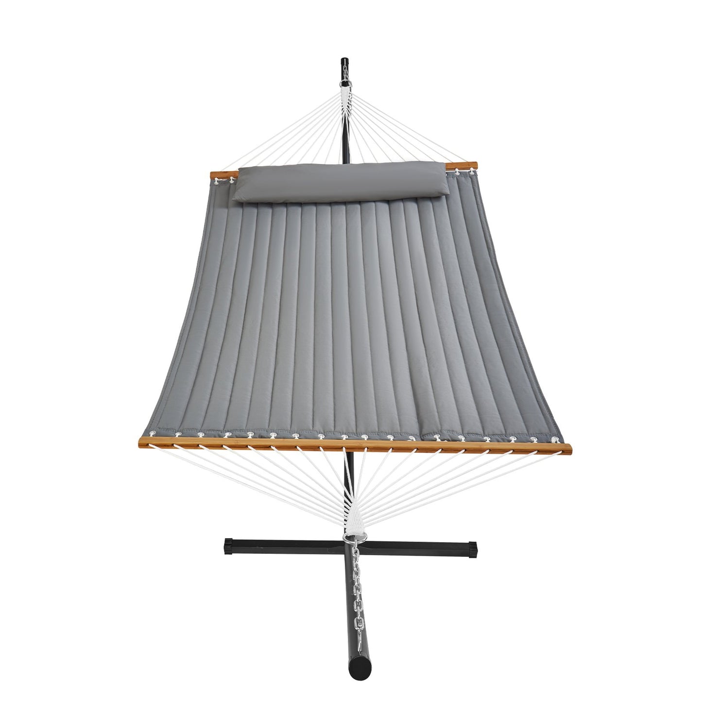 VEVOR Double Quilted Fabric Hammock Two Person Hammock with Stand 480lb Capacity