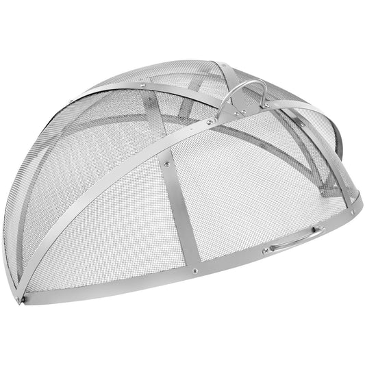 VEVOR Firepit Spark Screen Lid, 36" Diameter, Outdoor Firepit Ring Cover Round Accessories, Fire Pit Metal Cover, Easy-Opening Stainless Steel Fire Ring Covers for Outdoor Patio Fire Pits Backyard