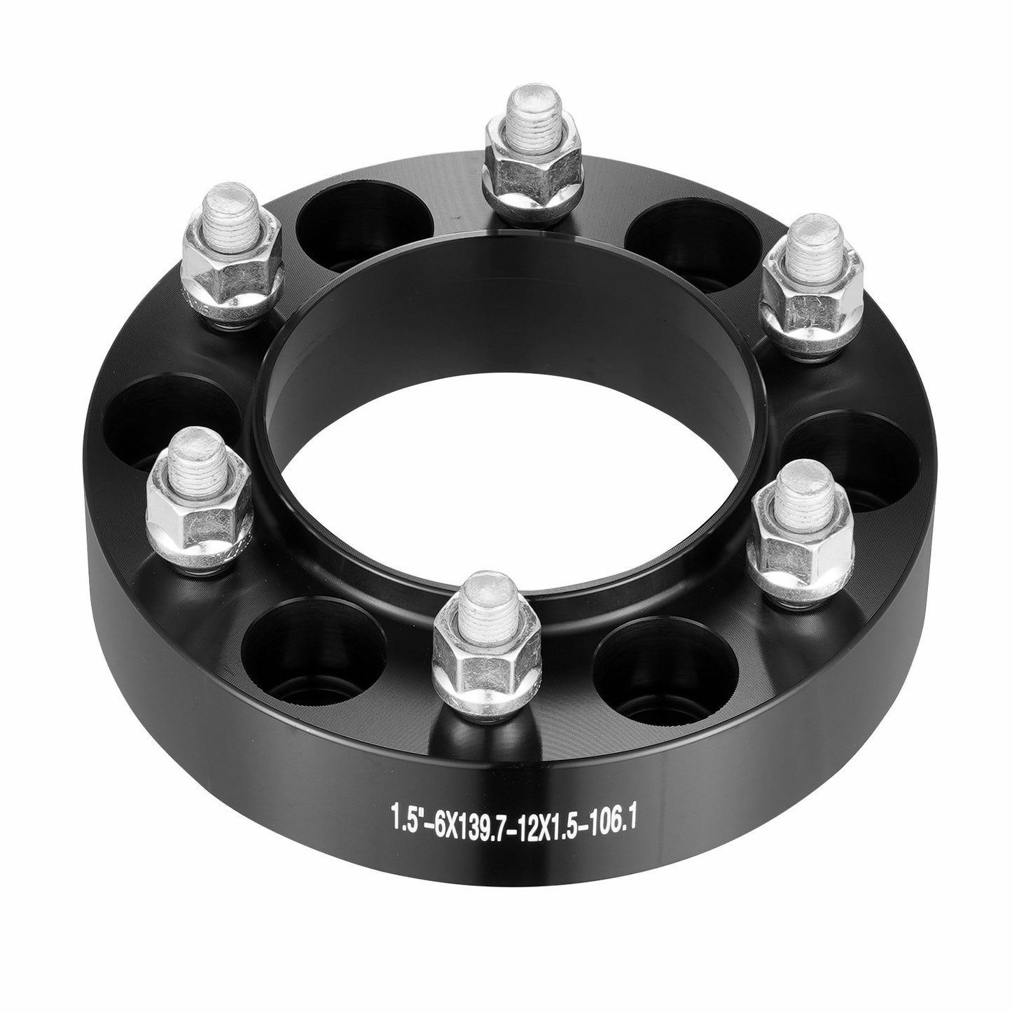 VEVOR 1.5" 6"x5.5" Wheel Spacers Wheel Adapters 6 Lug Forged Spacer 4 PCS Black