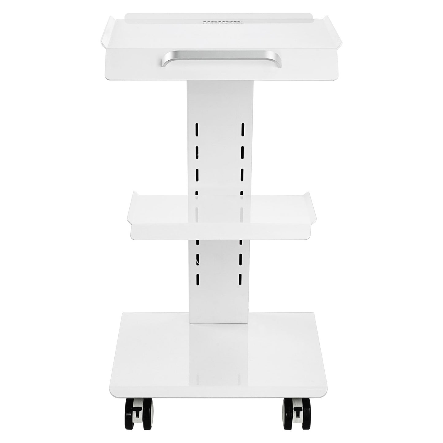VEVOR Trolley Cart Dental Lab Mobile Rolling Serving Cart 3 Layers with Socket
