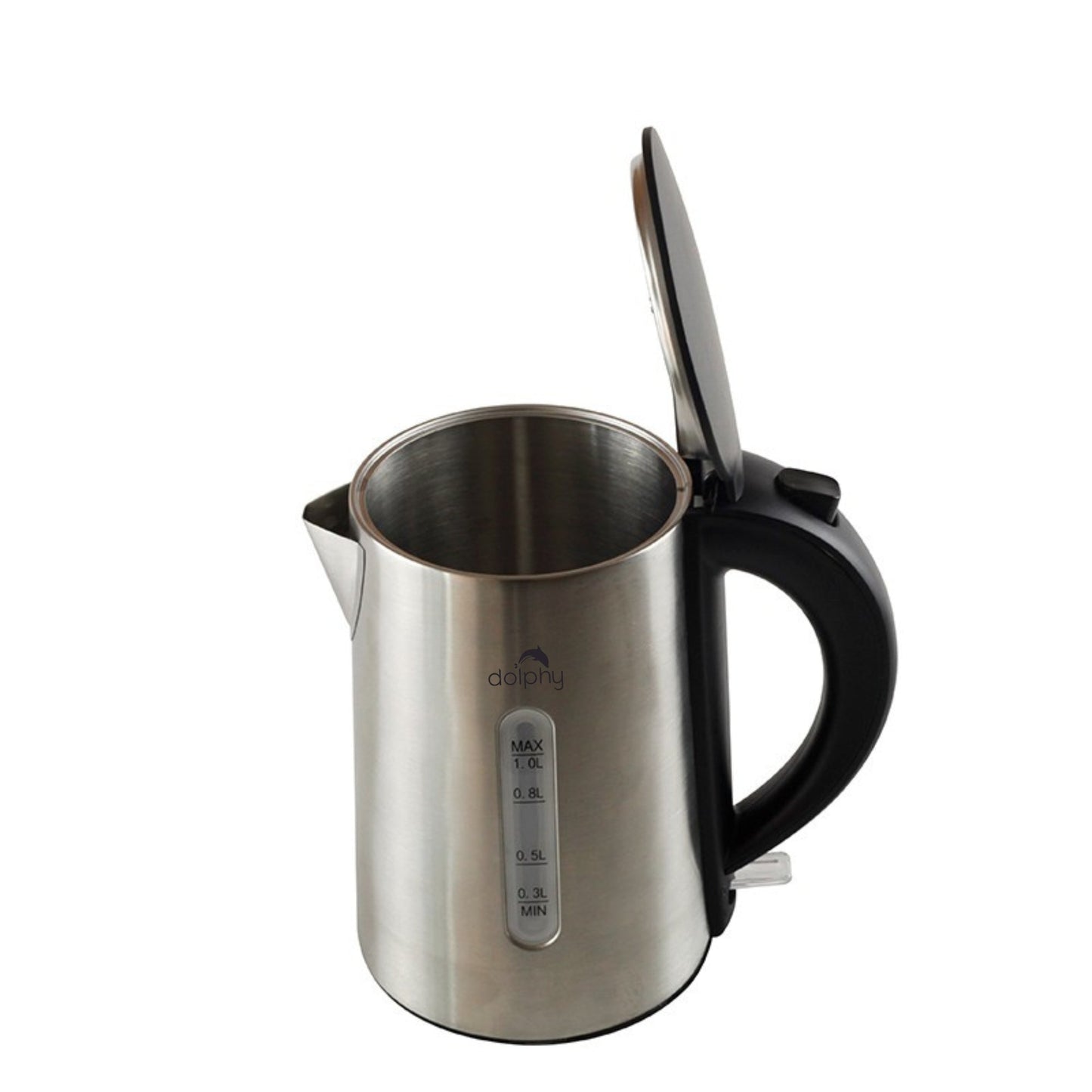 1.0L Brushed Silver Stainless Steel Kettle