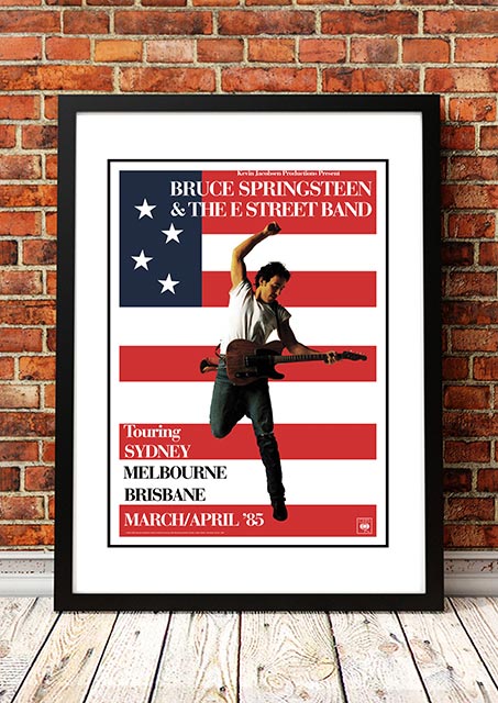 Bruce Springsteen 'Born in the USA' Australian Tour Poster 1985 - Framed A2