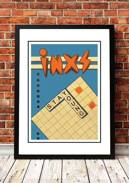 INXS 'Stay Young' In Store Poster 1981- Framed A4