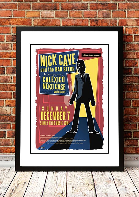 Nick Cave and the Bad Seeds ‘Myer Music Bowl’ Melbourne, Australian Tour Poster 2003 - Framed A1