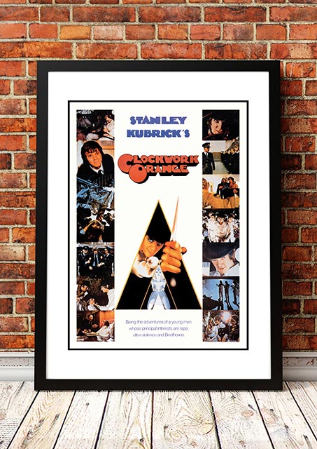 Clockwork Orange' Cult Movie Poster! - Framed A4