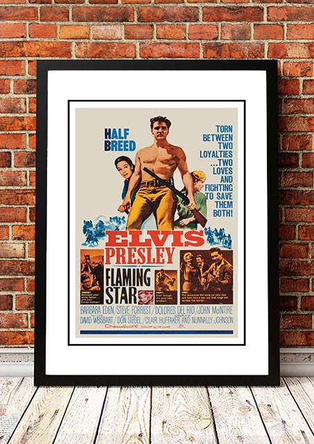 Elvis 'Flaming Star' Framed Movie Poster! - Framed A4