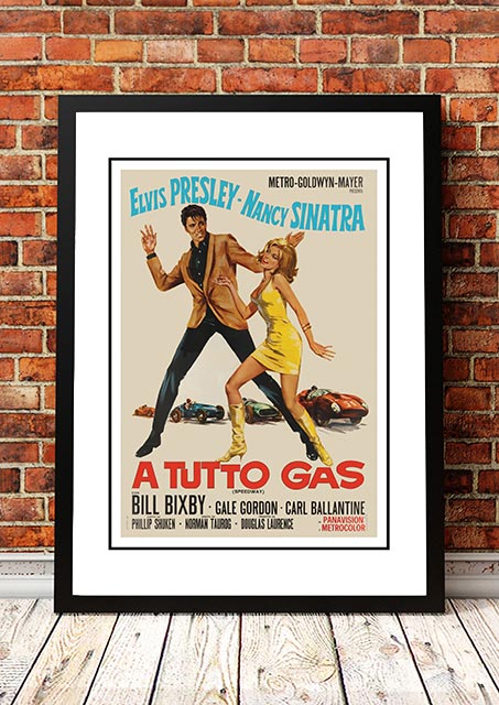 Elvis 'A Tutto Gas' Framed Movie Poster! - Framed A3