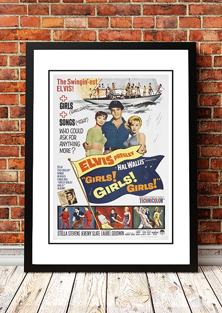 Elvis 'Girls, Girls, Girls' Framed Movie Poster! - Framed A2