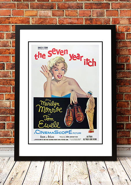 Marilyn Monroe ‘The Seven Year Itch’ Framed Movie Poster! - Framed A4