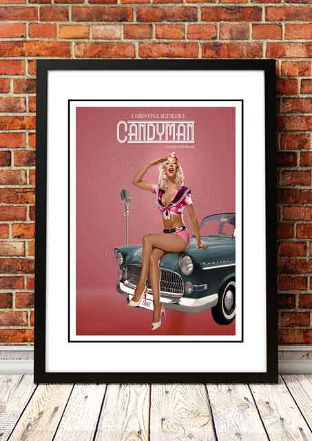 Christina Aguilera ‘Candyman’ In Store Promotional Poster 2006 - Framed A4