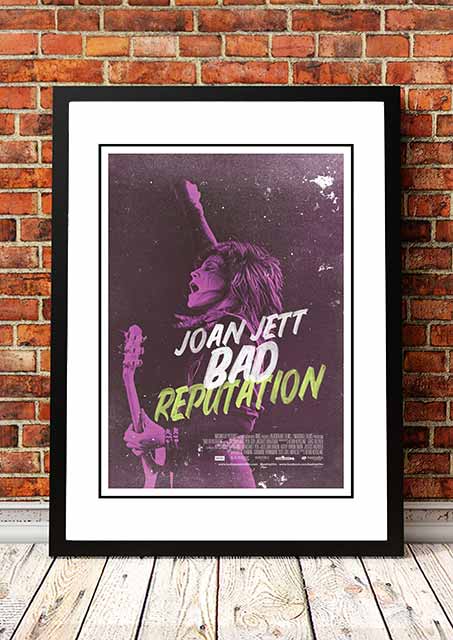 Joan Jett ‘Bad Reputation’ Movie Poster 2018 - Framed A4