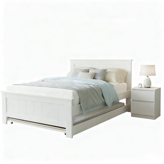 Artiss King Single Bed Frame and Bedside Table
